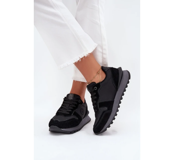 Kožené Dámské Tenisky Big Star model 21705821 HIPOLY SYSTEM Černé - Big Star Shoes Kožené Dámské Tenisky Big Star model 21705821 HIPOLY SYSTEM Černé - Big Star Shoes
