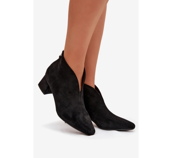 Dámské kotníkové boty na klínku s Černé model 21919517 - Boto