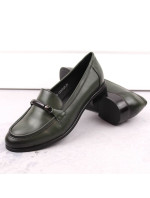 Potocki W WOL204C zelené boty na nízkém podpatku