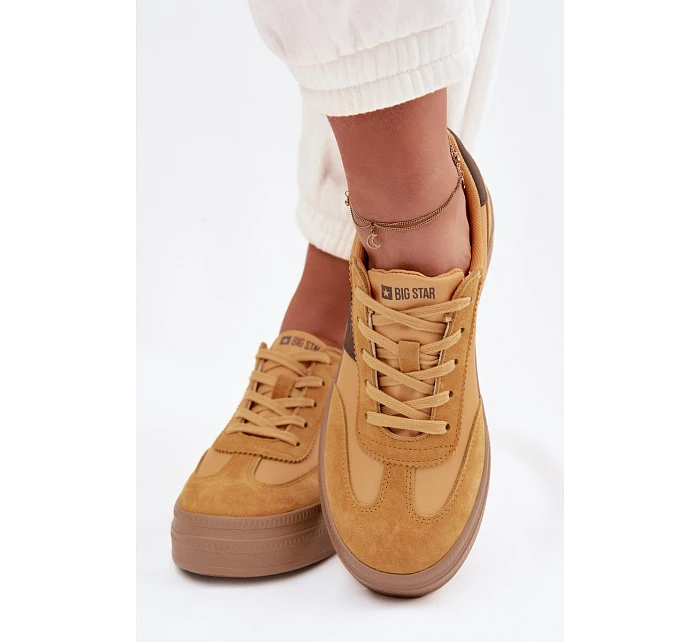 Dámské semišové tenisky Big Star TT274166 Žluté