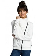 B071 Mikina na zip - ecru barva
