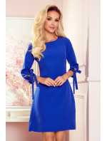 Šaty s mašlemi Numoco ALICE - modré