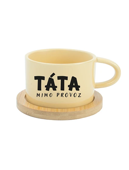 TÁTA MIMO PROVOZ - žlutý hrníček makronka 200 ml