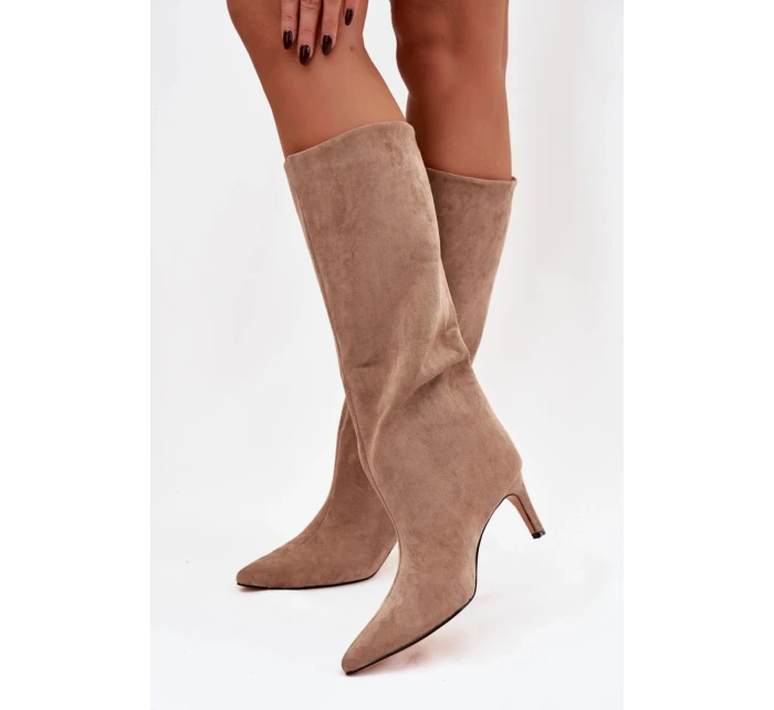 Kozačky na podpatku model 221146 Step in style Kozačky na podpatku model 221146 Step in style