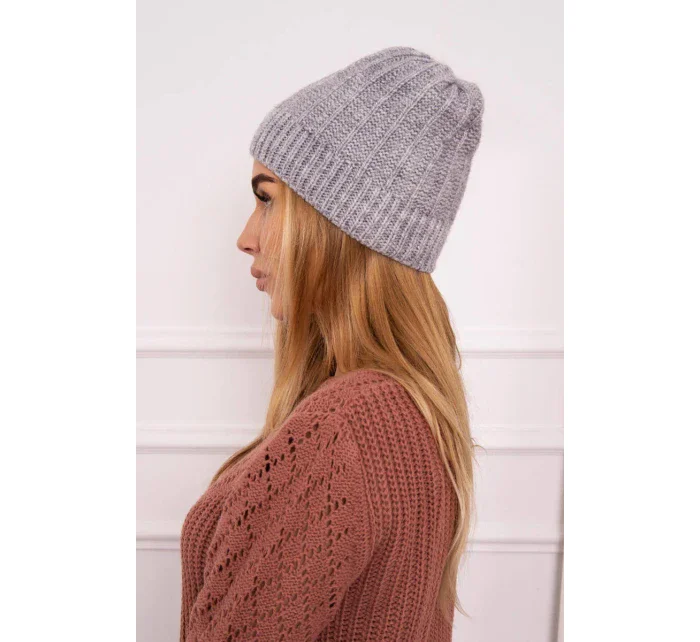 Fleecová čepice Anna model 18750157 světle šedá - K-Fashion Fleecová čepice Anna model 18750157 světle šedá - K-Fashion