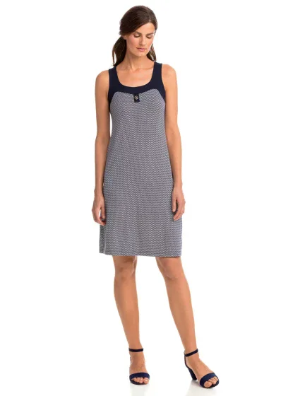 Elegantní vzorované dámské šaty 14455 - Vamp