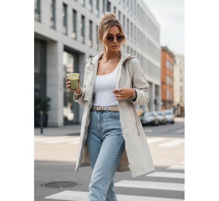 Dámská přechodná bunda parka béžová Dstreet model 21995964 - FashionStreet Dámská přechodná bunda parka béžová Dstreet model 21995964 - FashionStreet