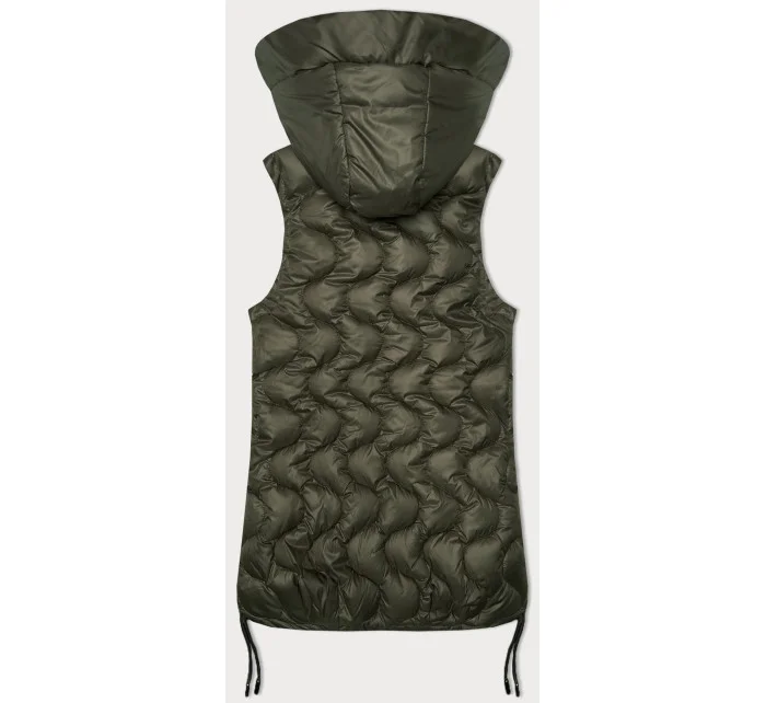 Dámská vesta v khaki barvě s ozdobným prošíváním S'West (B8338-11)