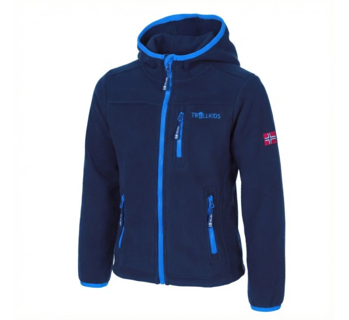 Dětská bunda  modrá fleecová bunda model 21350024 - Trollkids