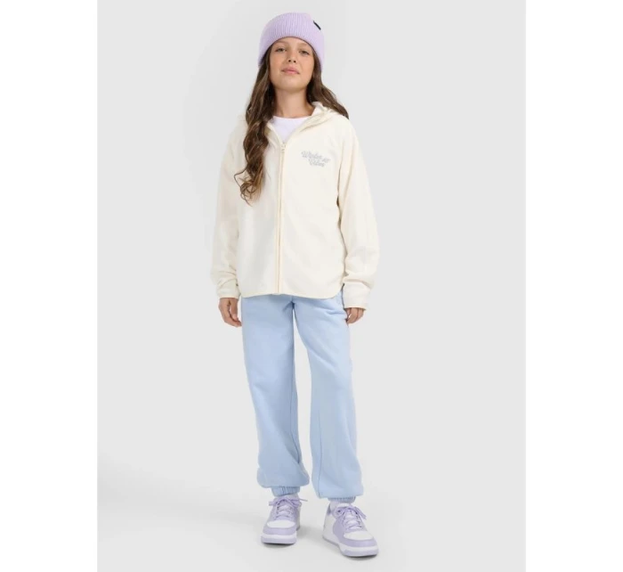Dívčí volný fleece s kapucí 4F 4FJRAW25TFLEF444-11S