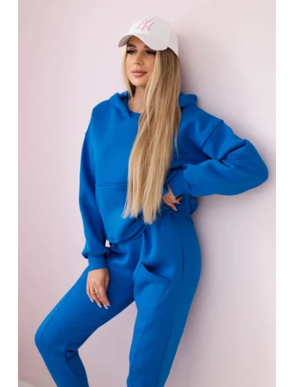 Zateplená sada mikinových + kalhot chrpově modrá Zateplená sada mikinových + kalhot chrpově modrá