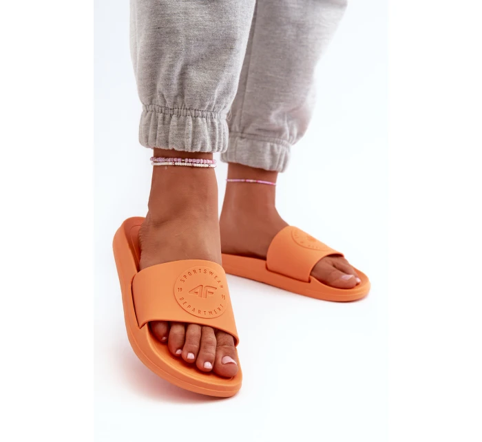 Dámské Žabky model 21664759 Oranžové - 4F Dámské Žabky model 21664759 Oranžové - 4F