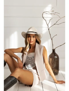 model 21136097 Džínová vesta béžová - Moe