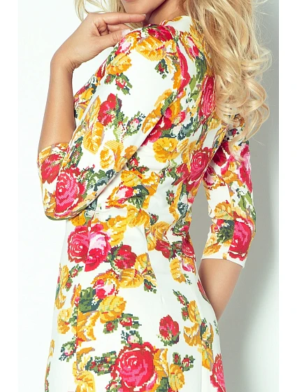 Dámské společenské šaty s motivem krátké květované  / L  model 21311696 - numoco