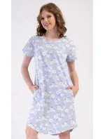 Dámské domácí šaty Nature modro-bílé - Vienetta