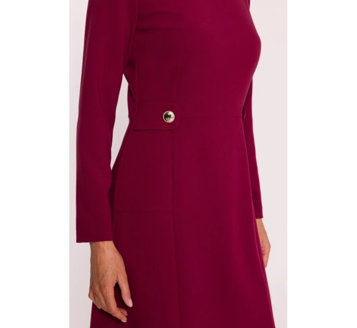 Dámské šaty model 21800741 Bordó - STYLOVE