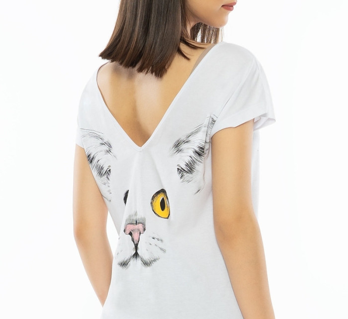 Dámské pyžamo šortky Velká kočka
