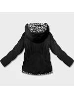 Krátká volná bunda s leopardím vzorem Miss TiTi černá/šedá (25898) Krátká volná bunda s leopardím vzorem Miss TiTi černá/šedá (25898)