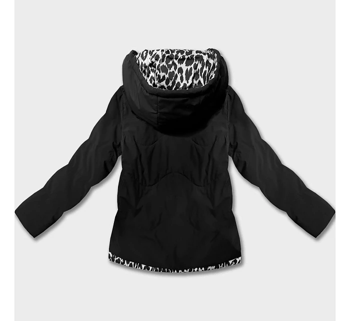 Krátká volná bunda s leopardím vzorem Miss TiTi černá/šedá (25898) Krátká volná bunda s leopardím vzorem Miss TiTi černá/šedá (25898)