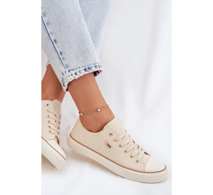 Dámské nízké tenisky Big Star model 22069453 Béžové - Big Star Shoes Dámské nízké tenisky Big Star model 22069453 Béžové - Big Star Shoes
