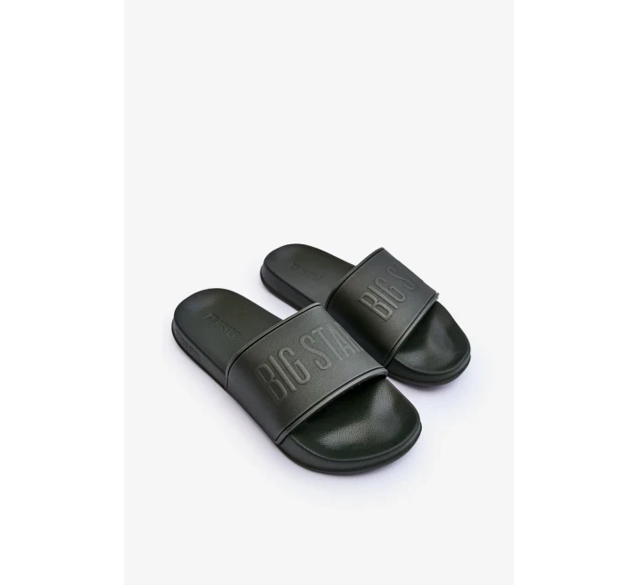 Lehké pánské pěnové žabky Big Star Tmavě zelená Lehké pánské pěnové žabky Big Star Tmavě zelená