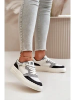 Dámské Nízké Tenisky Z Eko Kůže Big Star Bílo-Šedé Dámské Nízké Tenisky Z Eko Kůže Big Star Bílo-Šedé