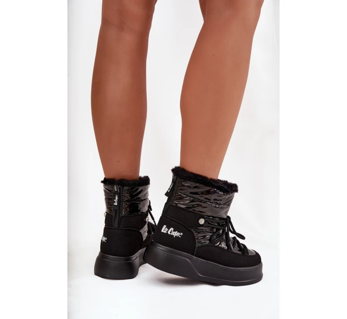 Dámské sněhule na platformě Lee Cooper – černé Dámské sněhule na platformě Lee Cooper – černé