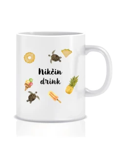 Personalizovaný klasický bílý hrníček s letním mixem 