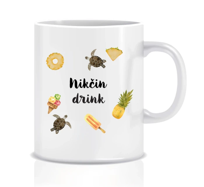 Personalizovaný klasický bílý hrníček s letním mixem 