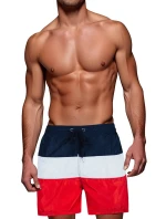 Pánské tmavě modré a šedé plavecké šortky FashionStreet SX2516