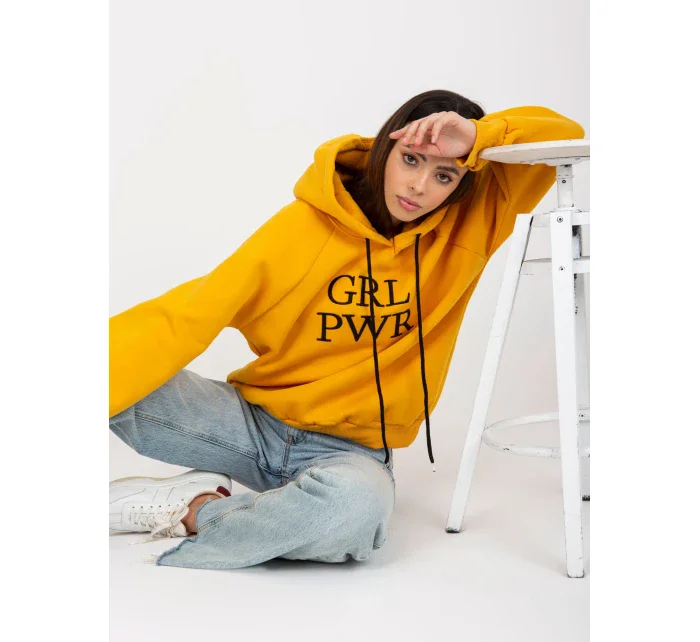 Dámská mikina EM BL 651 2.14X tmavě žlutá - FPrice Dámská mikina EM BL 651 2.14X tmavě žlutá - FPrice