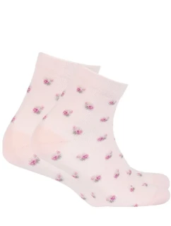 TENKÉ PONOŽKY BARVA 2-6 LET DÍVKY RŮŽOVÁ 21-23