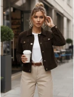 Dámská semišová bunda coffee FashionStreet TY5583