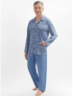 Pánské pyžamo Martel 403 Antoni III délka/r 3XL-4XL pyžamo na zip Pánské pyžamo Martel 403 Antoni III délka/r 3XL-4XL pyžamo na zip