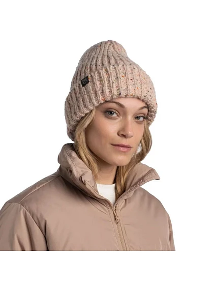 Kim Pletená fleecová čepice Beanie model 19408288 - Buff Kim Pletená fleecová čepice Beanie model 19408288 - Buff