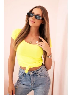 Dámská klasická bavlněná blůza s krátkým rukávem modrá