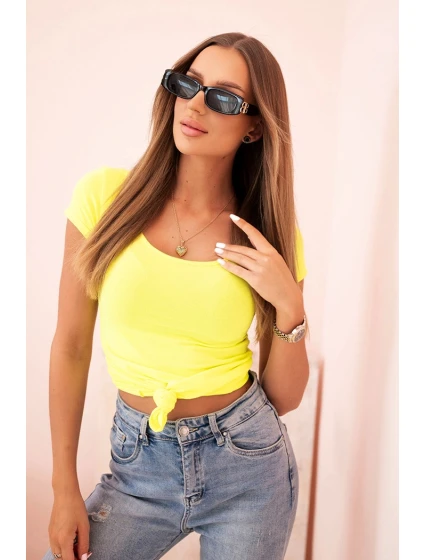 Dámská klasická bavlněná blůza s krátkým rukávem modrá