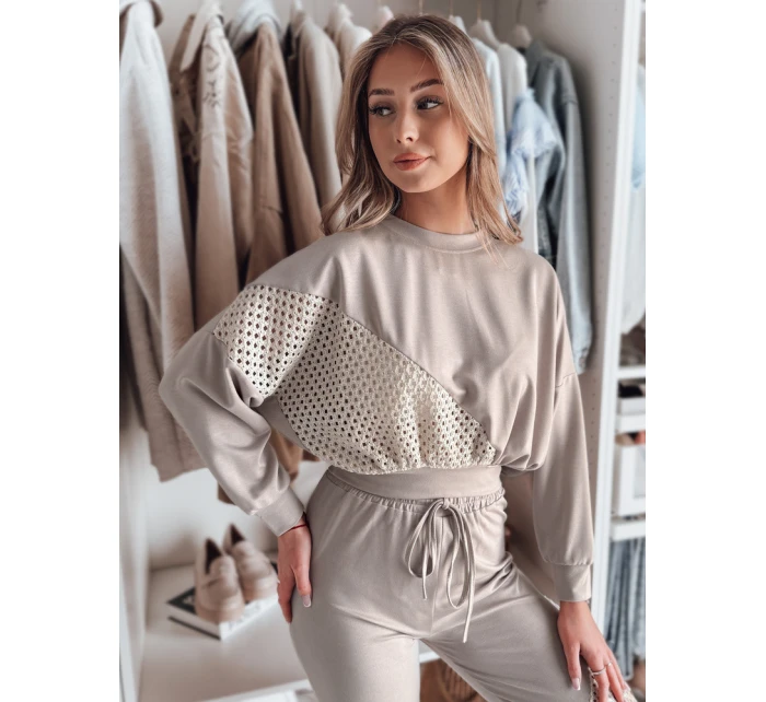 Dámská mikina oversize butterscotch ELEGRA mocha FashionStreet RY2796