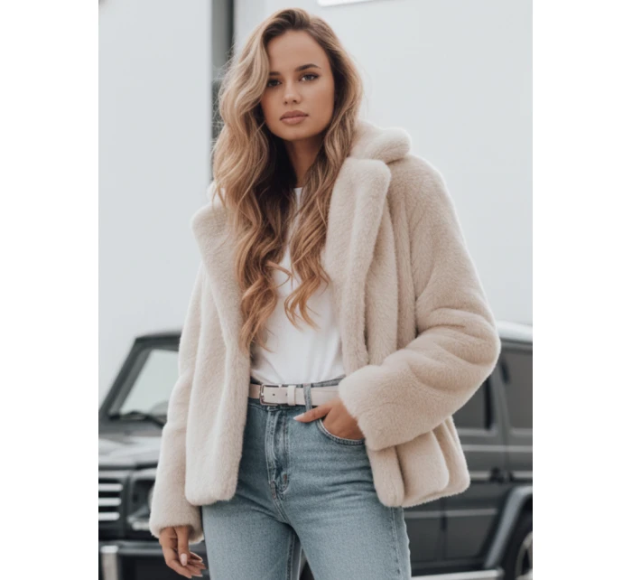 Dámský krátký béžový model 21990776 - Dstreet Dámský krátký béžový model 21990776 - Dstreet