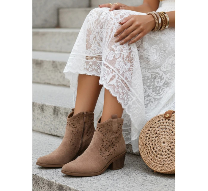 Dámské boty coffee FashionStreet ZY1355