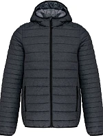Kariban K 6110 Lehká pánská prošívaná bunda s kapucí 20.6110 marl dark grey