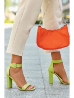 Sandálky Na Podpatku Neonová Zeleň Georgina Sandálky Na Podpatku Neonová Zeleň Georgina