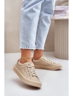 Zateplené Dámské Tenisky Big Star model 21676078 Béžové - Big Star Shoes Zateplené Dámské Tenisky Big Star model 21676078 Béžové - Big Star Shoes