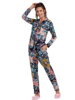 Dámské pyžamo 175/099 tm. modré s motýly - Karol