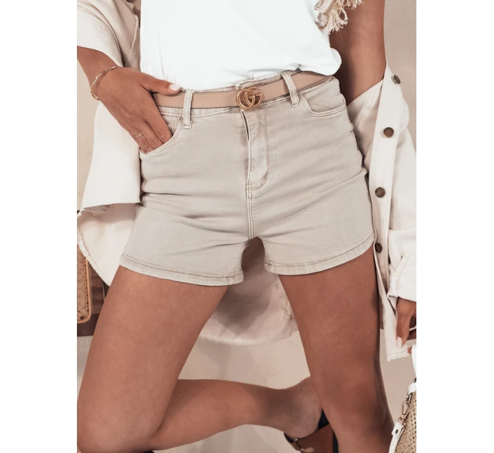 Dámské džínové šortky GLAMWEAR béžové FashionStreet SY0343
