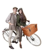 Košík na kolo proutěný přední 45x30x25cm BICYCLE GEAR