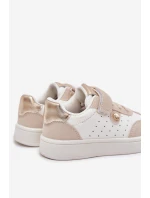 Sportovní Boty Sneakers Dívčí Na Suchý Zip Béžové model 21700537 - Boto Sportovní Boty Sneakers Dívčí Na Suchý Zip Béžové model 21700537 - Boto