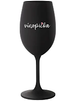 VÍNOPIČKA - černá sklenice na víno 350 ml