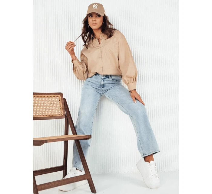 Dámská košile KLARA camel FashionStreet DY0371