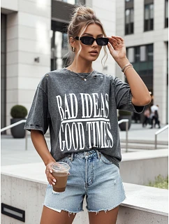 Dámské tričko s potiskem HAYATOUS graphite FashionStreet RY2637